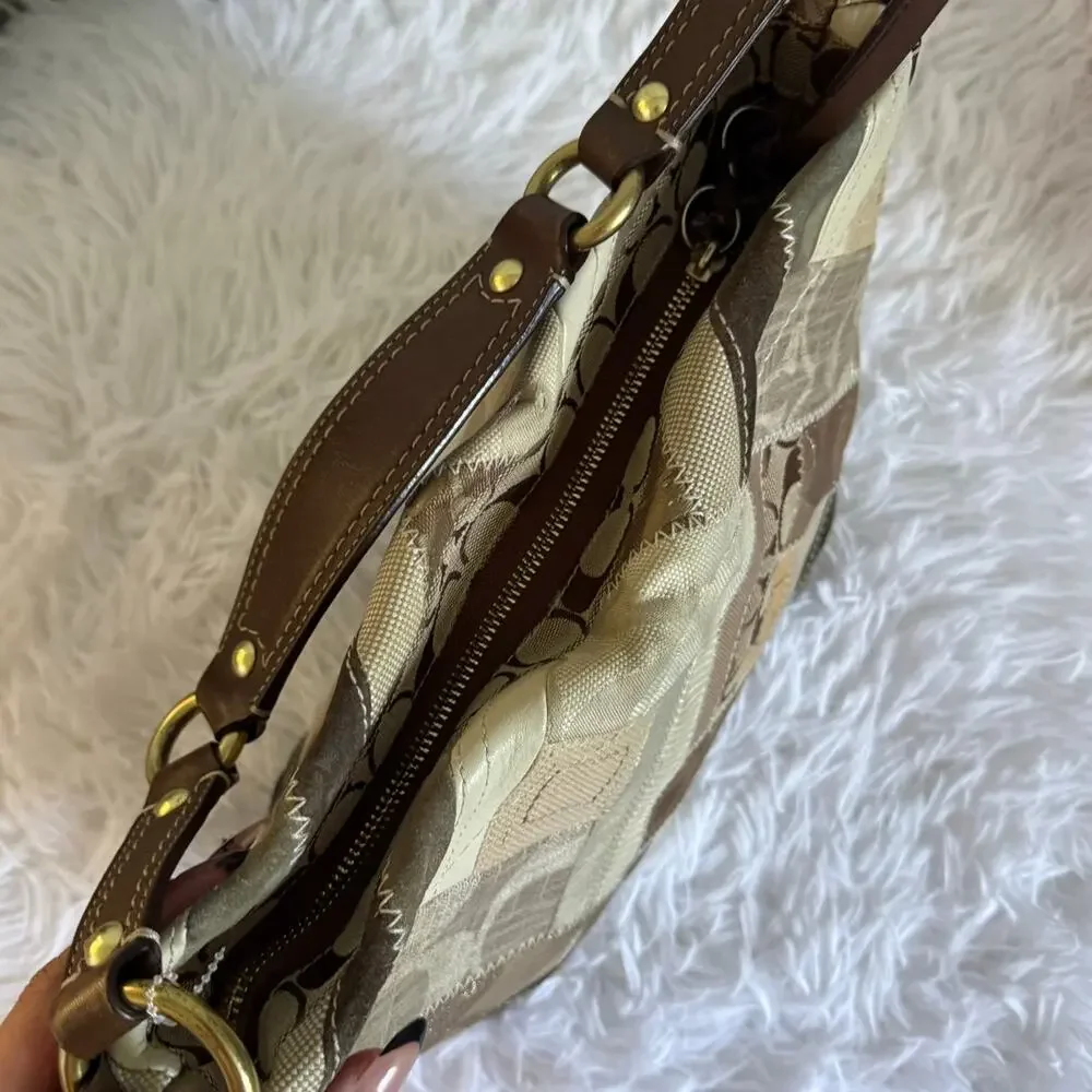 Y2K Coach 12523 Carly Signature Patchwork Hobo Bag Shoulder Bag